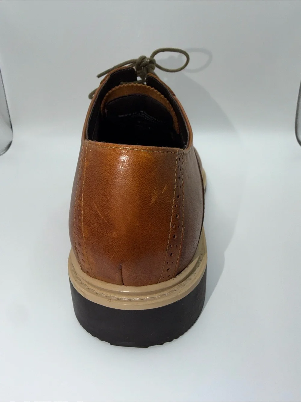 Cole Haan Men's Tan and Cream Wingtip Oxfords Size 10